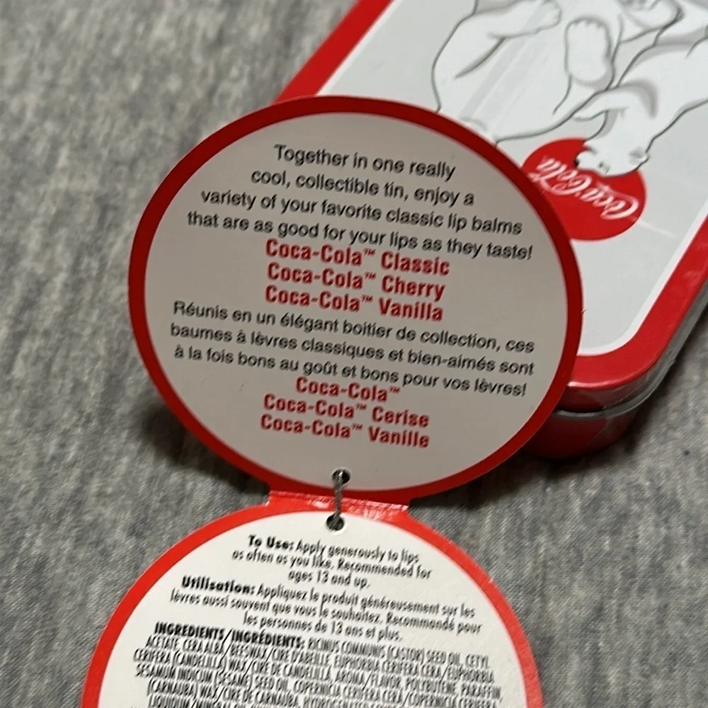 NWT Coca Cola Lip Smacker and tin